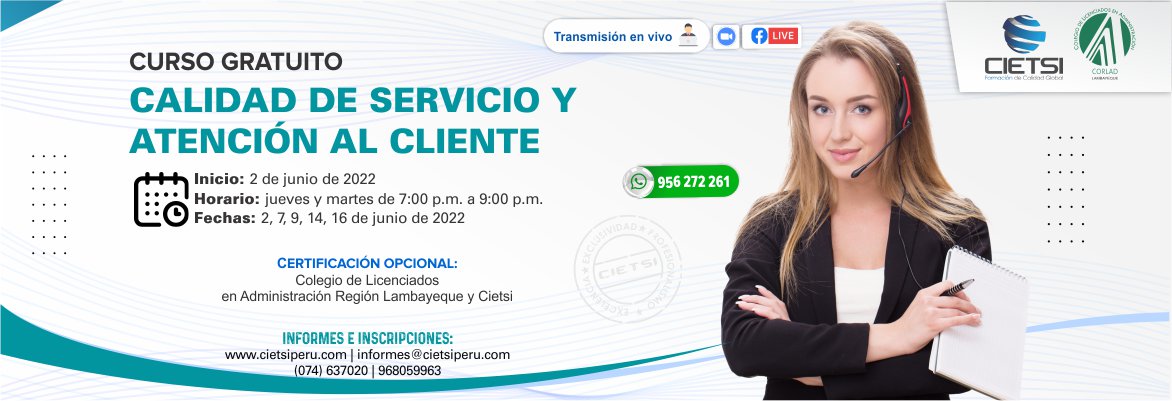 curso calidad de servicio y atenciOn al cliente 2022